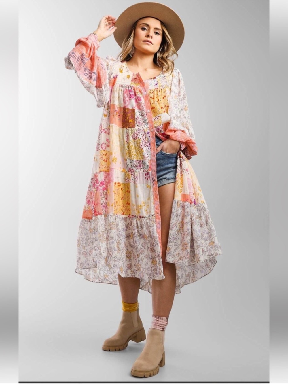 FREE PEOPLE California Soul boho kimono duster dress - Picture 2 of 7
